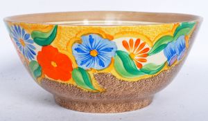ART DECO HAND PAINTED CLARICE CLIFF `CANTERBURY BELLS` BOWL