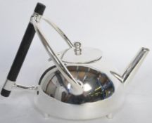 MODERNIST SILVER PLATED CHRISTOPHER DRESSER STYLE TEAPOT