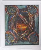 TENGO - JUST A BEER LIGHT TO GUIDE US - VINTAGE OIL ON BOARD