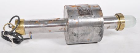 CHROME AND BRASS HANGING LAMP