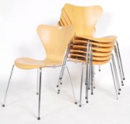 ARNE JACOBSEN - FRITZ HANSEN - SERIES 7 - SEVEN DINING CHAIRS