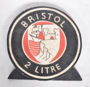 20TH CENTURY BRISTOL CAR WOODEN ADVERTISING SIGN
