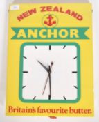 RETRO VINTAGE ANCHOR BUTTER ACRYLIC SHOP CLOCK