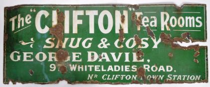 ENAMEL ADVERTISING SIGN - 