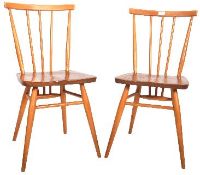 ERCOL - MODEL 608 ALL PURPOSE DINING CHAIRS - MATCHING PAIR
