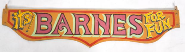 VINTAGE MID CENTURY FAIRGROUND HAND PAINTED WOODEN SIGN