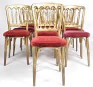 MATCHING SET OF TEN GILT BENTWOOD OAK CAFE / DINING CHAIR