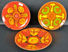 POOLE POTTERY DELPHIS RANGE CHARGER PLATES