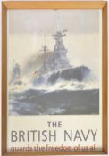 RETRO VINTAGE ROYAL NAVY FRANK WOOD PRINTED POSTER