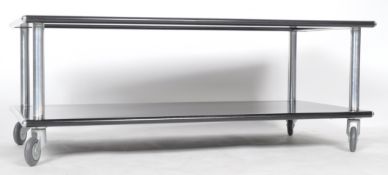 INDUSTRIAL STEEL TWO TIER COFFEE / LOW TABLE