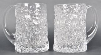 WHITEFRIARS - BARK EFFECT - MATCHING PAIR OF TANKARDS