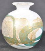MICHAEL HARRIS - ISLE OF WIGHT - GOLDEN PEACOCK VASE