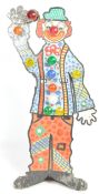 VINTAGE HAND PAINTED FAIRGROUND WOODEN CLOWN DISPLAY