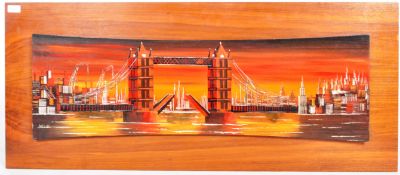 LULINSKI - MID CENTURY ACRYLIC ON BOARD PAINTING