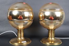 PAIR OF ITALIAN DESIGNER GLOBE SHAPED TABLE LAMPS