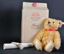 LIMITED EDITION GERMAN STEIFF SOFT TOY TEDDY BEAR ' JAMES '