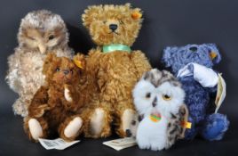 COLLECTION OF ORIGINAL GERMAN STEIFF SOFT TOY TEDDY BEARS
