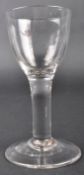 18TH CENTURY PLAIN STEM WINE DRINKING GLASS