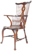 A YEW AND ELM WINDSOR ARMCHAIR