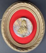 19TH CENTURY BRONZE PLAQUE OF NELSON ON BLUE JOHN MARBLE