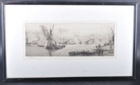 WILLIAM LIONEL WYLLIE (1851-1931) SOUTHWARK BRIDGE DRYPOINT