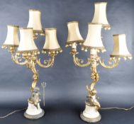 PAIR OF EARLY 20TH CENTURY ORMOLU TABLE LIGHTS