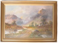 FRANCIS E JAMIESON (1895-1950) SCOTTISH OIL HIGHLAND SCENE