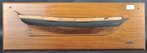 SHIPBUILDERS HALF HULL MODEL BOAT