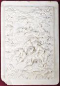 19TH CENTURY ALABASTER TITAN DIANA & CALLISTO PANEL