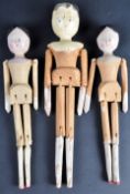 COLLECTION OF EARLY 20TH CENTURY PEG JOINTED DOLLS