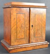 19TH CENTURY WALNUT HUMIDOR CABINET CIGAR BOX