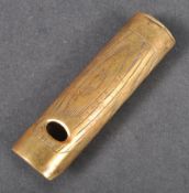 19TH CENTURY BRASS VESTA CASE & WHISTLE