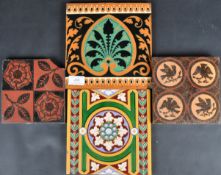 COLLECTION OF 19TH CENTURY VICTORIAN TILES