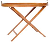 19TH CENTURY VICTORIAN MAHOGANY BUTLERS TRAY ON STAND