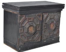 RELIC CONDITION 18TH CENTURY GEOMETRIC MOULDED CABINET