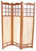 ARTS & CRAFTS THREE FOLD OAK ROOM DIVIDER SCREEN