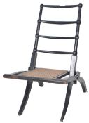 19TH CENTURY VICTORIAN AESTHETIC MOVEMENT FOLDING CHAIR