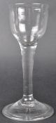 18TH CENTURY PLAIN STEM WINE DRINKING GLASS