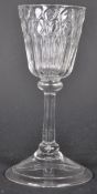 MID 18TH CENTURY GEORGE III BALUSTRIOD STEM WINE GLASS