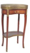 19TH CENTURY FRENCH MAHOGANY KIDNEY SHAPED BEDSIDE