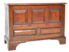 19TH CENTURY WELSH OAK APPRENTICE PIECE MULE CHEST