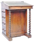 19TH CENTURY ROSEWOOD DAVENPORT WRITING TABLE DESK