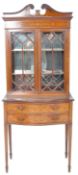 SHERATON REVIVAL MAHOGANY BOOKCASE ON STAND