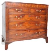 19TH CENTURY MAHOGANY CADDY TOP CHEST OF DRAWERS