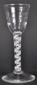 MID 18TH CENTURY DOUBLE SERIES OPAQUE TWIST WINE GLASS