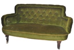 19TH CENTURY VICTORIAN TWO SEATER LOVE SEAT SOFA