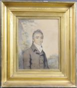 19TH CENTURY WATERCOLOUR ON PAPER PORTRAIT PAINTING