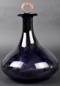 19TH CENTURY BRISTOL BLUE MELL DECANTER