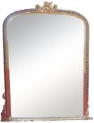 LARGE 19TH CENTURY GILTWOOD OVERMANTEL MIRROR