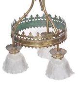 PAIR OF 19TH CENTURY GOTHIC ECCLESIASTICAL CEILING LIGHT